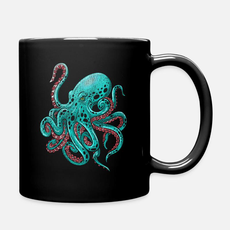 Octopus octopus - Full Colour Mug - black