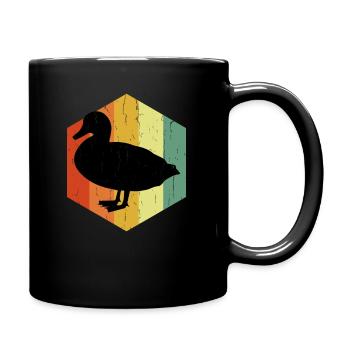 Distressed Duck Ente Hexagon - Tasse einfarbig - Schwarz - Rechts