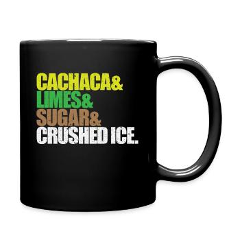 COCKTAIL REZEPT CAIPIRINHA - Tasse einfarbig - Schwarz - Rechts
