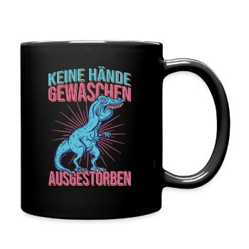 Se laver les dinosaures - Mug uni - noir - Droite