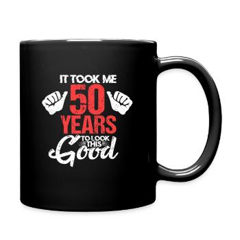 50th birthday - Full Colour Mug - black - Right