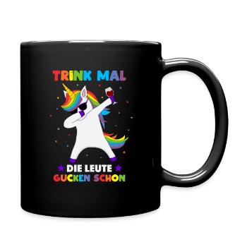 Junggesellenabschied Saufen Trinkspruch - Tasse einfarbig - Schwarz - Rechts