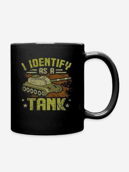 Panzer Tank - Tasse einfarbig - Schwarz