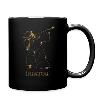 Doktorand Geschenk Dabbing Doktor Doktortitel - Tasse einfarbig - Schwarz - Rechts