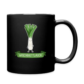 Lauch Fitness Pumper Waschbrettlauch Gym - Tasse einfarbig - Schwarz - Rechts