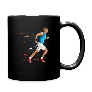 Marathonläufer Marathon Läufer Marathonlauf - Tasse einfarbig - Schwarz - Rechts
