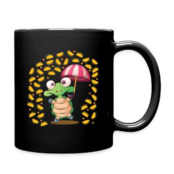 Il pleut des tortues tacos cuisine mexicaine - Mug uni - noir - Droite
