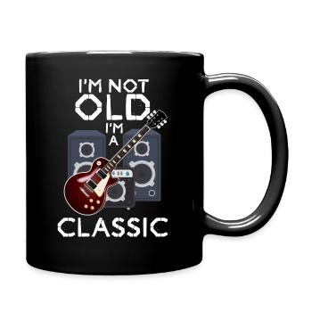 Guitariste musicien guitare classique - Mug uni - noir - Droite