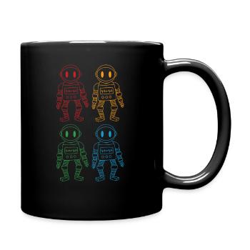 Roboter - Tasse einfarbig - Schwarz - Rechts