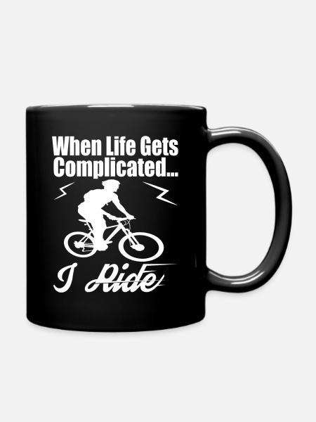 Mountain bike - Full Colour Mug - black