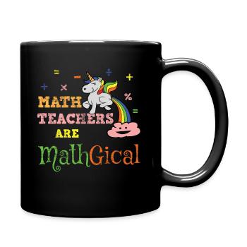 Math math teacher - Full Colour Mug - black - Right
