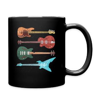 Musique rock guitare basse - Mug uni - noir - Droite