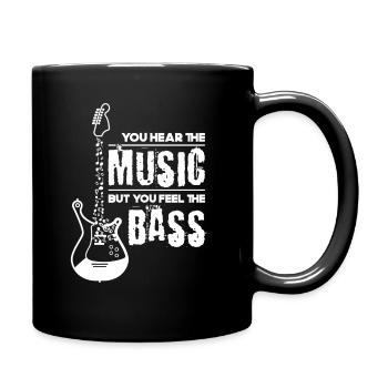 Musique de guitare basse - Mug uni - noir - Droite