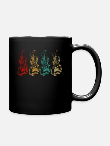 Cello Cellist - Tasse einfarbig - Schwarz