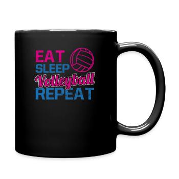 Eat sleep volleyball - Full Colour Mug - black - Right