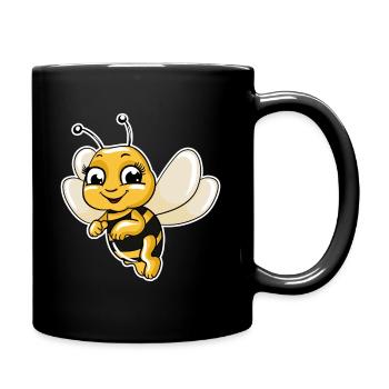 Bee - Full Colour Mug - black - Right