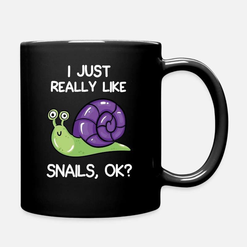 I Just Really Like Snails, OK? - Full Colour Mug - black