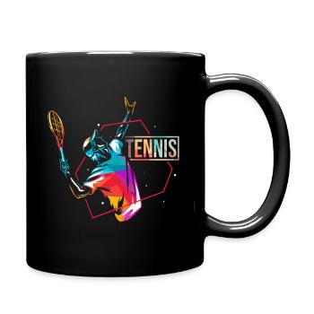 Tennis Sport Gift - Full Colour Mug - black - Right