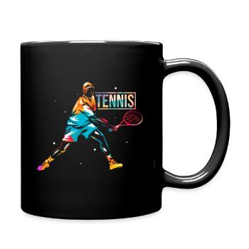 Tennis Sport Gift - Full Colour Mug - black - Right