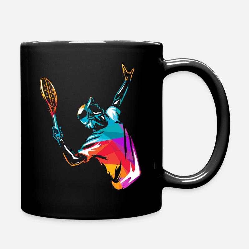 Tennis Sport Geschenk - Tasse einfarbig - Schwarz