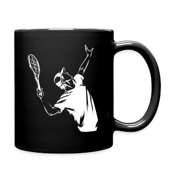 Tennis Sport Gift - Full Colour Mug - black - Right