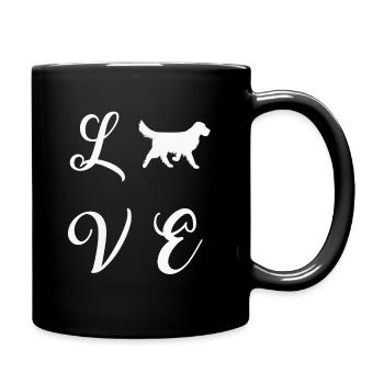 Retriever cadeau de chien de famille pour les propriétaires de chiens - Mug uni - noir - Droite