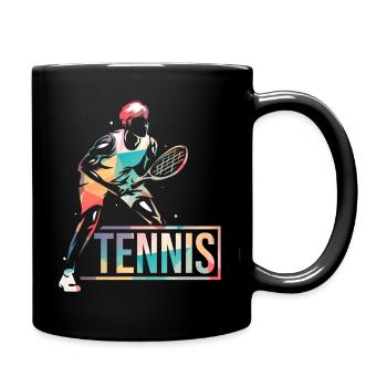 Tennis Sport Gift - Full Colour Mug - black - Right