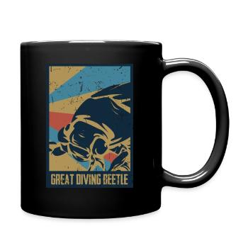 Gelbrandkäfer Geschenk - Tasse einfarbig - Schwarz - Rechts