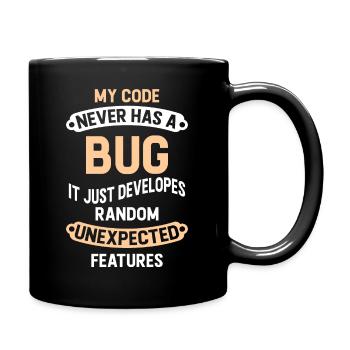Programmer - My Code Never Has A Bug - Full Colour Mug - black - Right