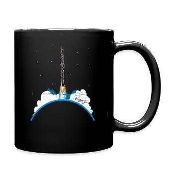Fusée clarinette - Mug uni - noir - Droite