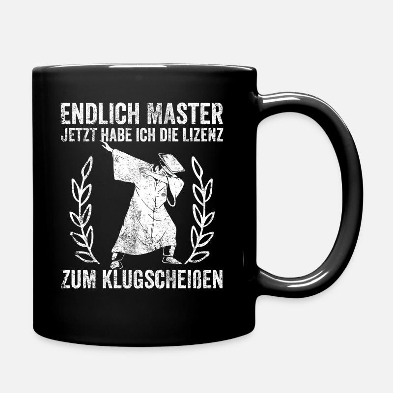 Master Student Abschlussfeier - Tasse einfarbig - Schwarz