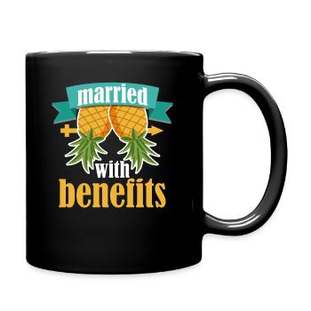 Pineapple Swinger Perverted Couple Swinging Sex - Full Colour Mug - black - Right