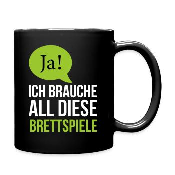 Brettspiel Brettspiele Tabletop RPG Schach Witzig - Tasse einfarbig - Schwarz - Rechts