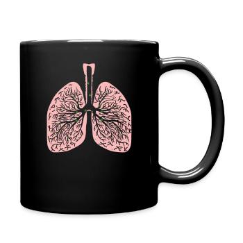 Poumons avec virus - Mug uni - noir - Droite