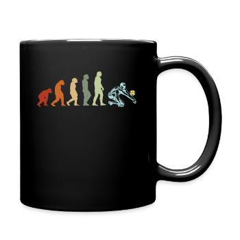 Evolution Volleyball Volleyballer Beachvolleyball - Tasse einfarbig - Schwarz - Rechts