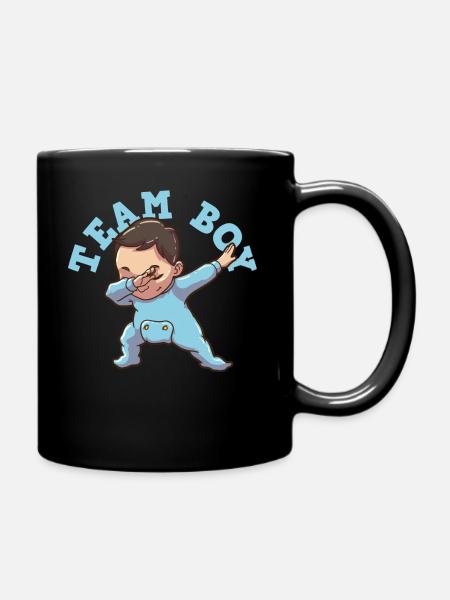 Gender Reveal Team boy - Full Colour Mug - black