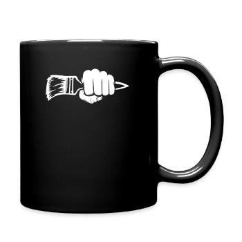 Maler - Tasse einfarbig - Schwarz - Rechts