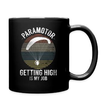 Le paramoteur devient haut est mon travail paramoteur - Mug uni - noir - Droite