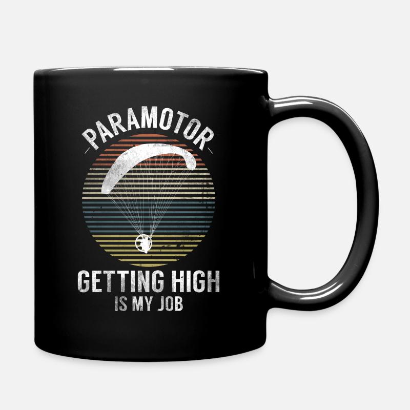 Le paramoteur devient haut est mon travail paramoteur - Mug uni - noir