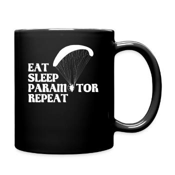 Eat Sleep Paramotor Répéter paramoteur - Mug uni - noir - Droite