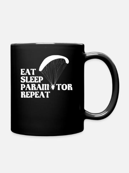 Eat Sleep Paramotor Repeat paramotor - Full Colour Mug - black