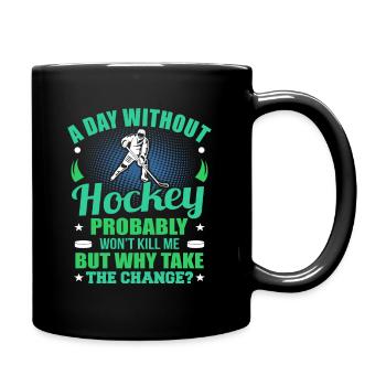 Hockey sur glace - Mug uni - noir - Droite
