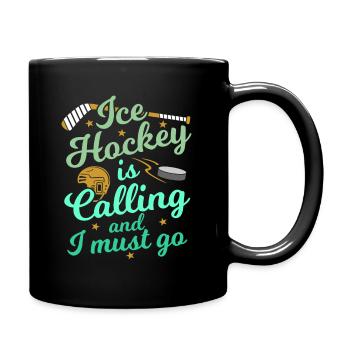 Hockey sur glace - Mug uni - noir - Droite
