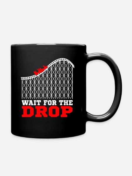 Roller coaster drôle disant cadeau - Mug uni - noir