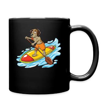 Conception de SUP pour les pagayeurs debout et les propriétaires de chiens - Mug uni - noir - Droite