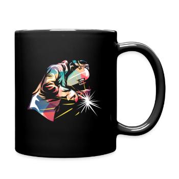 Schweißer-Schweißen - Tasse einfarbig - Schwarz - Rechts