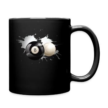 Billiard Pool Eight Ball - Tasse einfarbig - Schwarz - Rechts