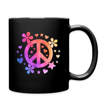 Peace marijuana - Full Colour Mug - black - Right