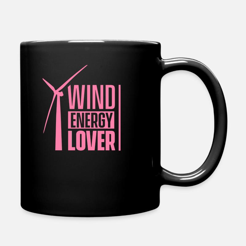 Windrad - Tasse einfarbig - Schwarz