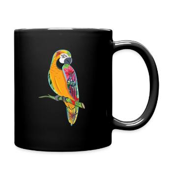 Papagei - Tasse einfarbig - Schwarz - Rechts